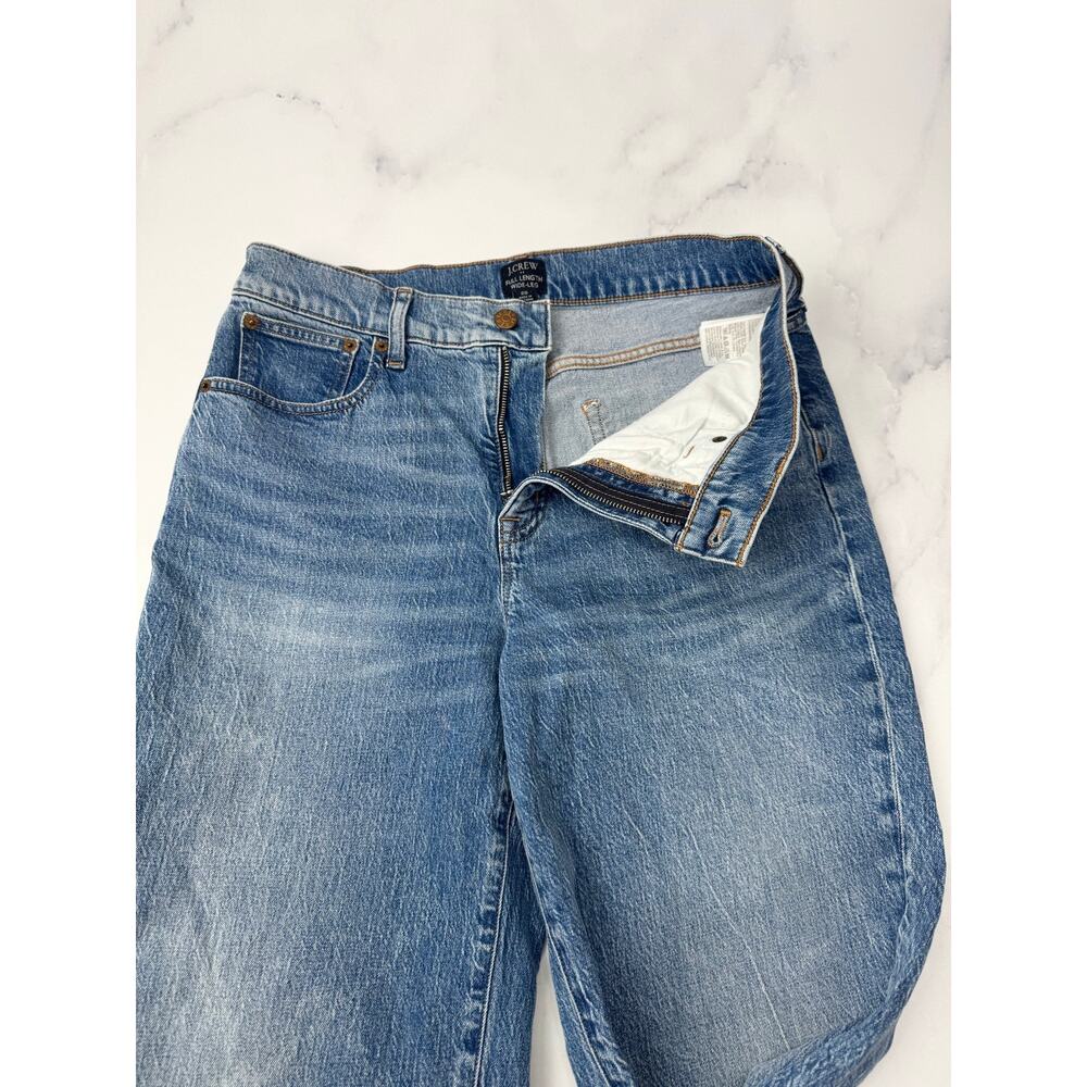 J.Crew Full Length Wide Leg Jeans 28 Vintage Wash Coastal Chic Denim Pristine - Picture 7 of 14